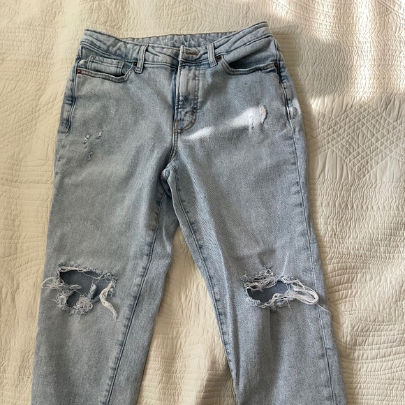 AMERICAN EAGLE OUTFITTERS destructive size 8 long jeans - Picture 1 of 6